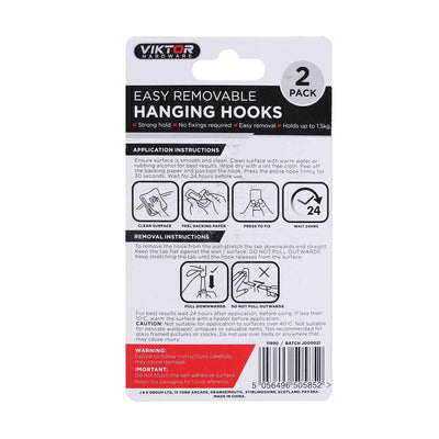 Removable Hanging Wall Hooks 2PC