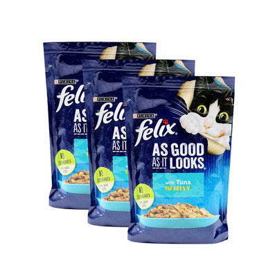 Felix As Good As It Looks Wet Cat Food Tuna In Jelly 100g