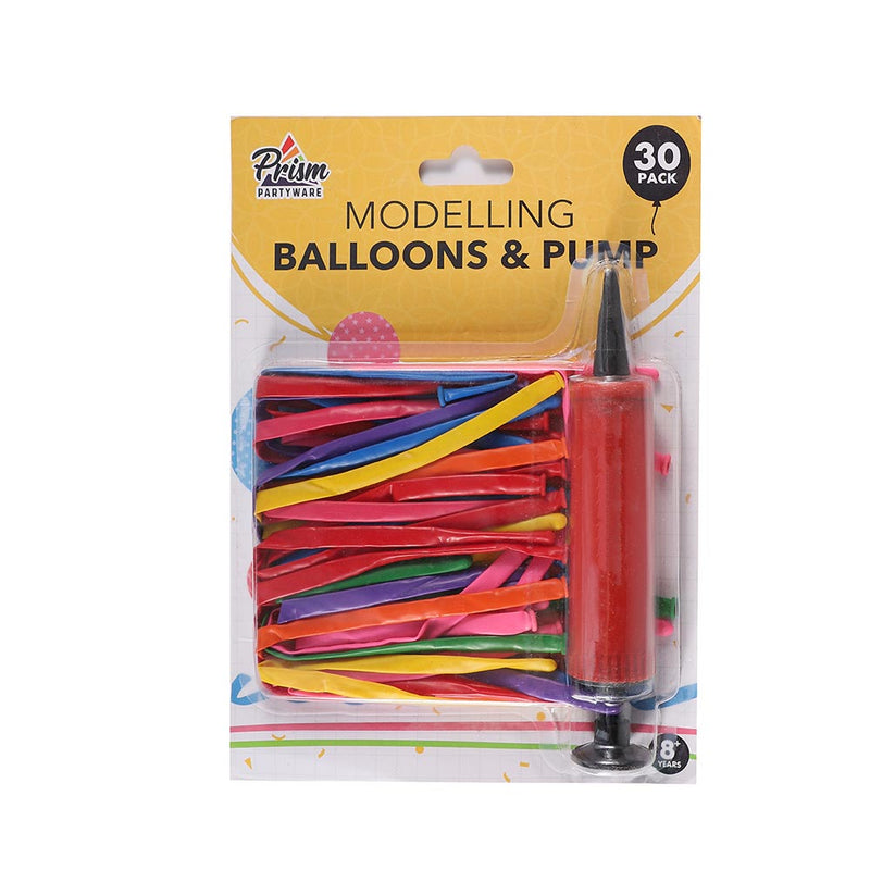 Modelling Balloon & Pump 30PK