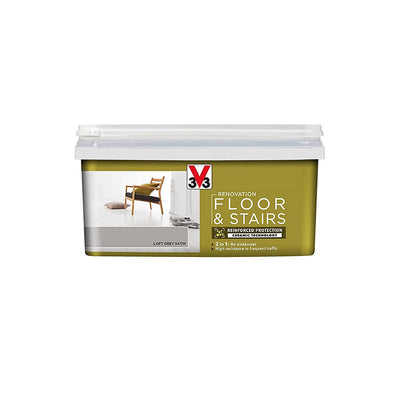 V33 Renovation Floor & Stairs Paint Loft Grey Stain 2L