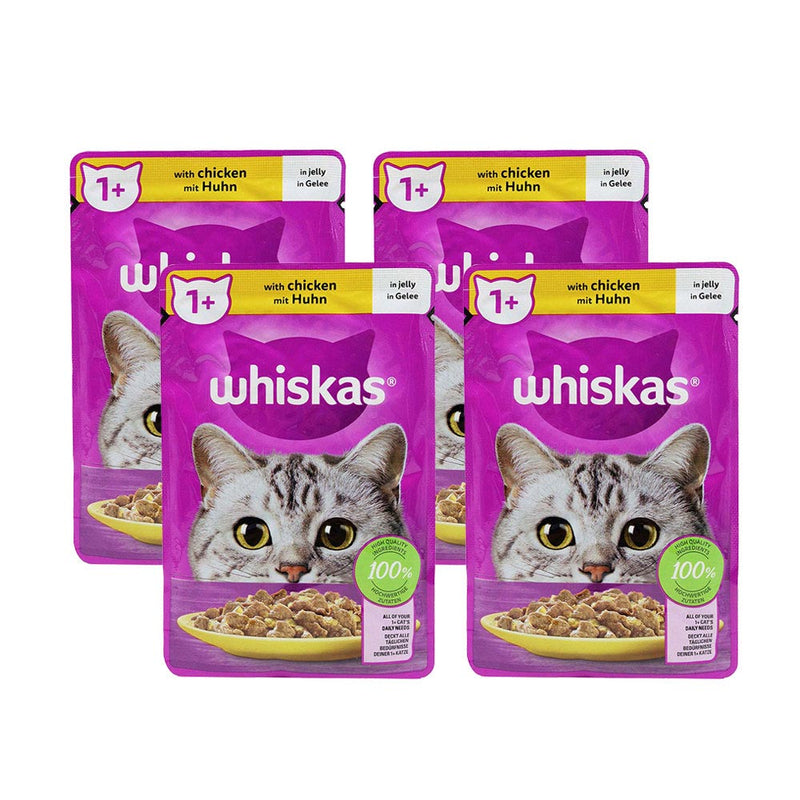 Whiskas 1+ Adult Wet Cat Food in Jelly with Chicken 85g