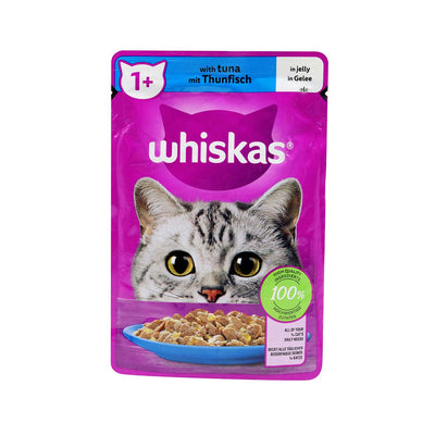 Whiskas 1+ Adult Wet Cat Food in Jelly with Tuna 85g