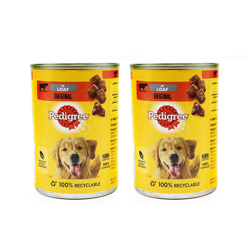 Pedigree Adult Wet Dog Food Tin Original in Loaf 400g