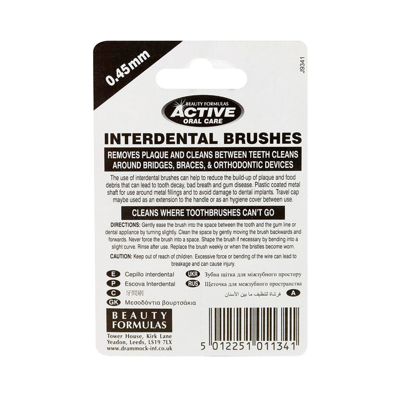 Beauty Formulas Interdental Brushes 0.45MM 6Pack