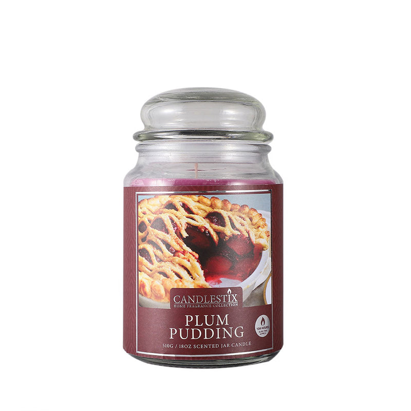18Oz Scented Jar Candle Plum Pudding