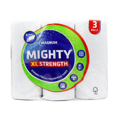 Magnum Mighty XL Strength Kitchen Roll 3Ply 3 Rolls