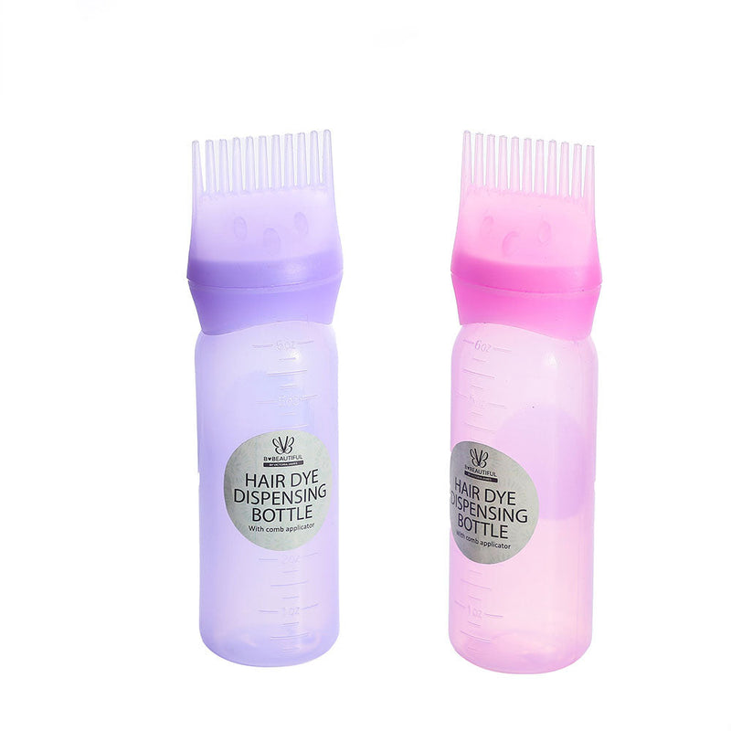 Hair Dye Bottle Dispenser With Comb Applicator 6oz