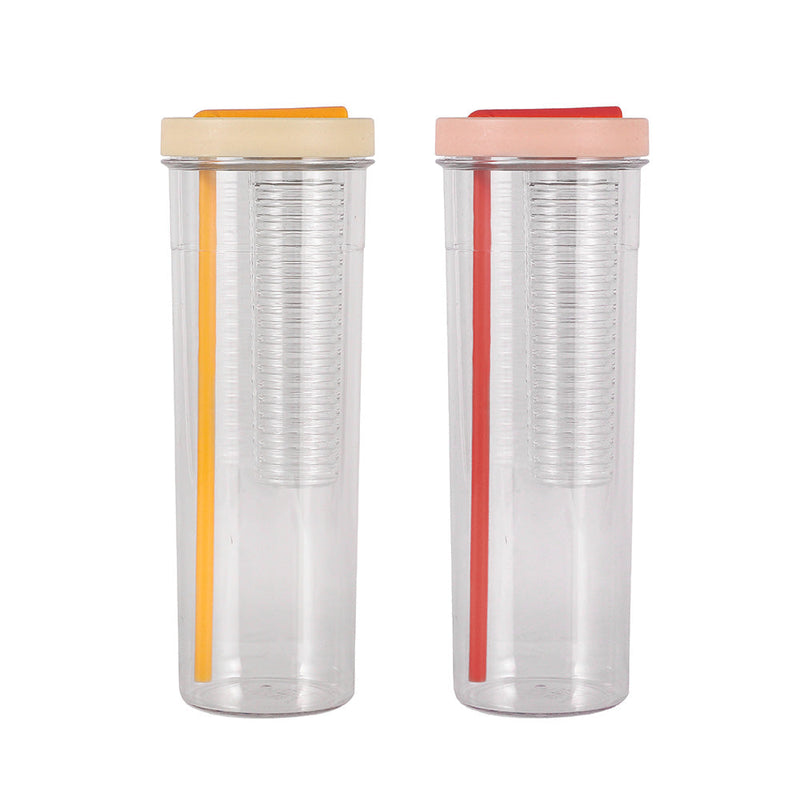 Foldable straw infusion bottle