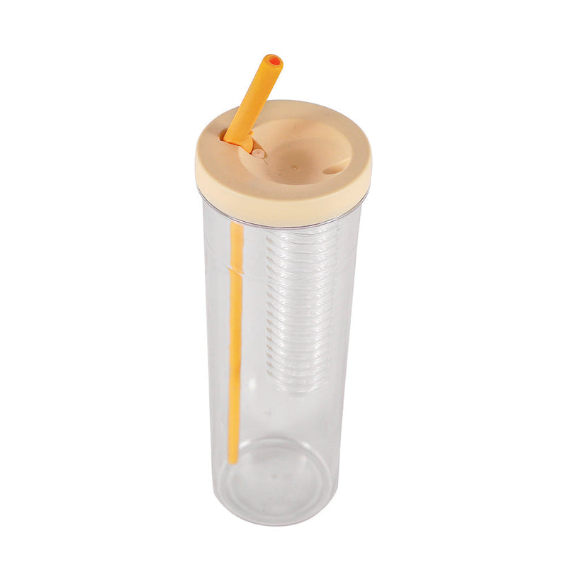 Foldable straw infusion bottle