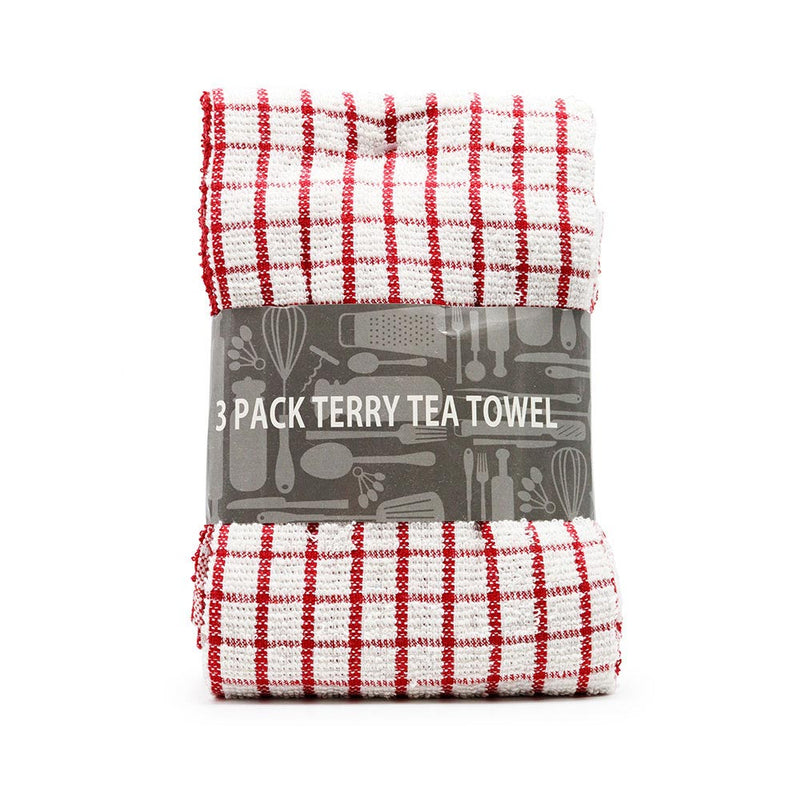 Kitchen Terry Tea Towel 3Pack
