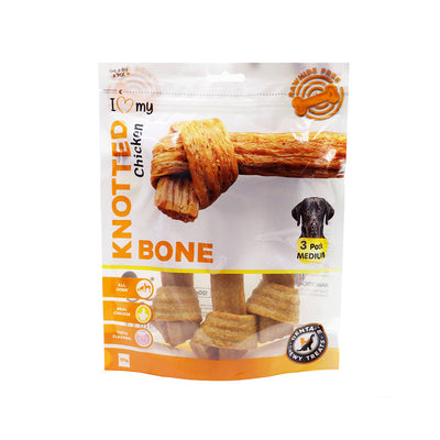 Knotted Chewing Bones Chicken Flavour 125g For Medium Dog