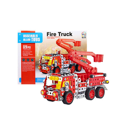 Metal Mechanic Fire Engine Truck Play Set
