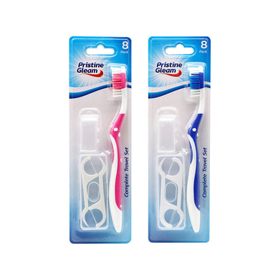 Pristine Gleam Toothbrush Travel Set x 2PK