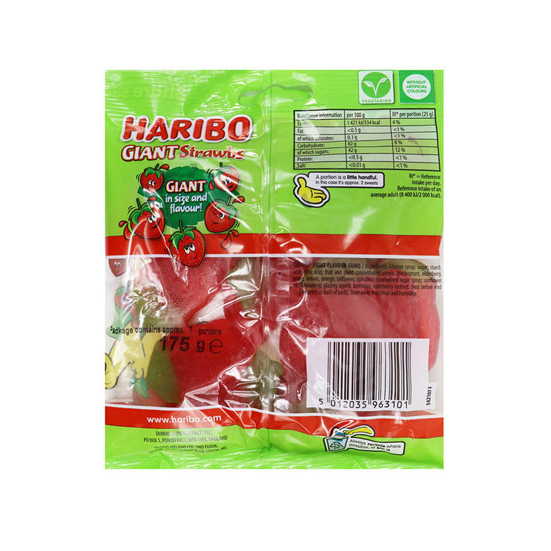 Haribo Giant Strawbs Fruit Gums 175g