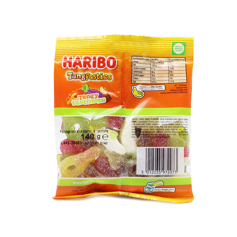 Haribo Tangfastics Sour Sweets Bag 140g