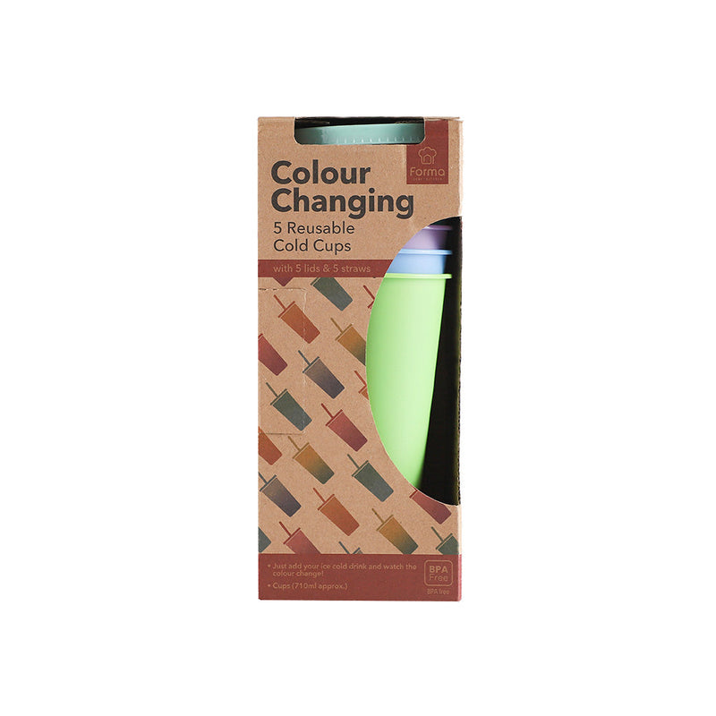 Colour Changing Reusable Cold Cups 5PC
