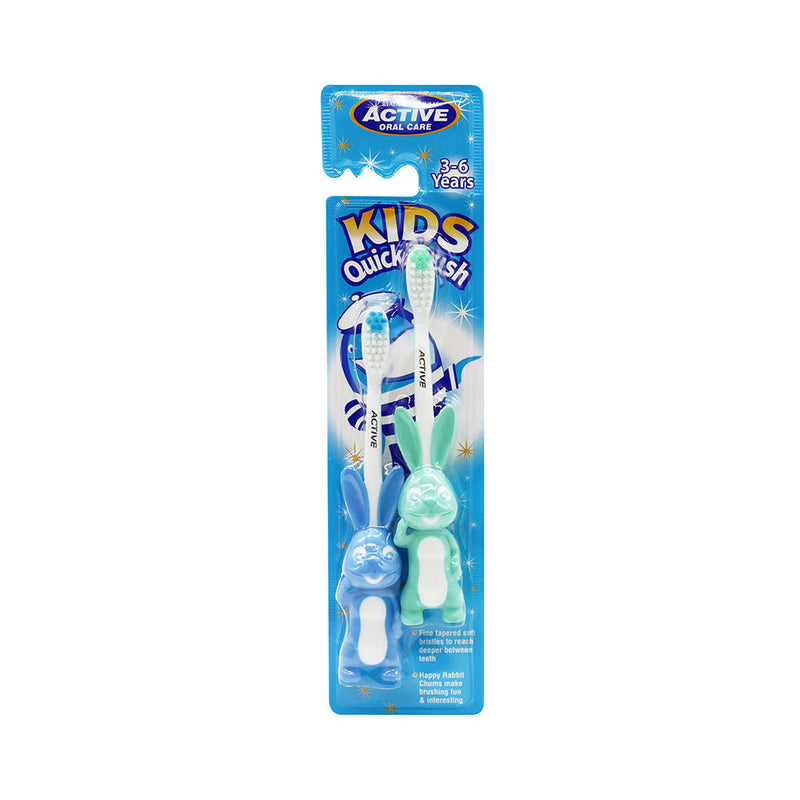 Active Oral Care Kids Rabbit Quick Toothbrush 3-6 Years 2Pack