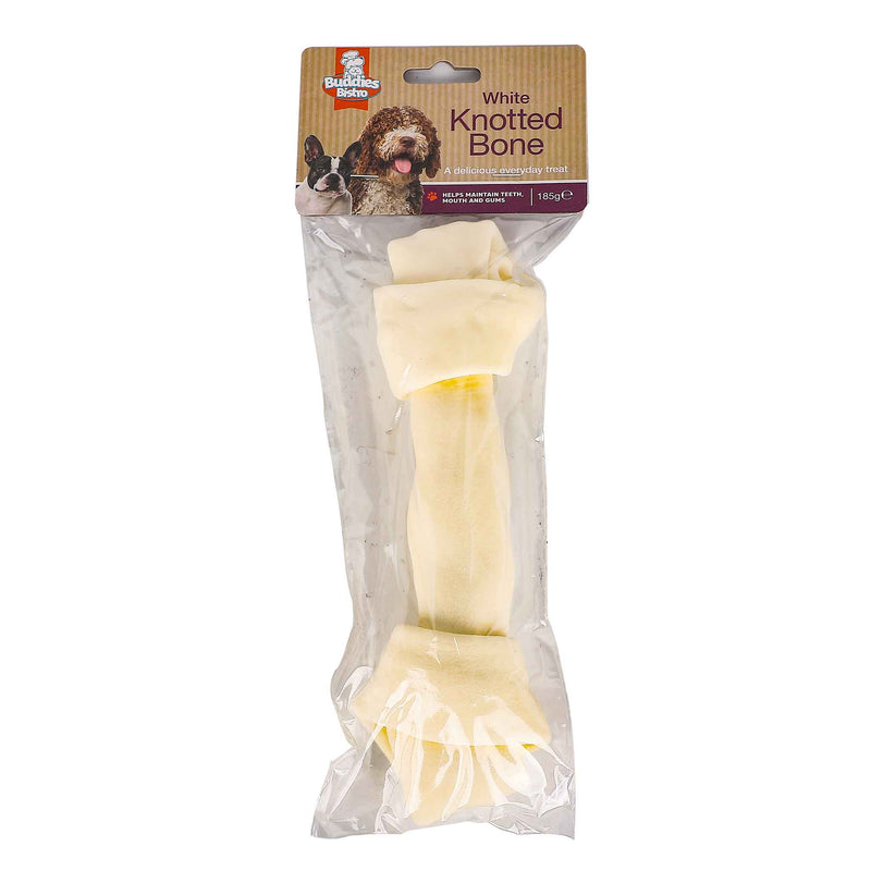 White Knotted Bone Dog Treat 185g