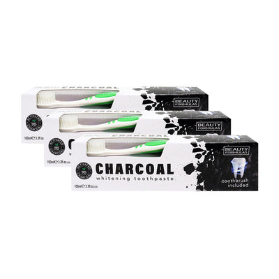 Charcoal Whitening Toothpaste 100ML + Brush Promo Pack