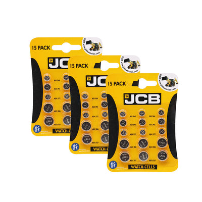 JCB Watch Cells Mix Batteries 15Pack