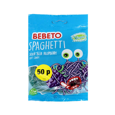 Bebeto Spaghetti Sour Blue Raspberry Soft Candy 70g x 6PK