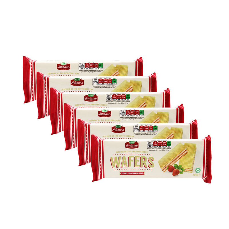 Bello Artizano Creme Strawberry Wafers 100g