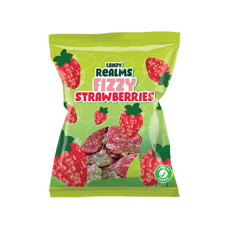Candy Realms Fizzy Strawberries 190g