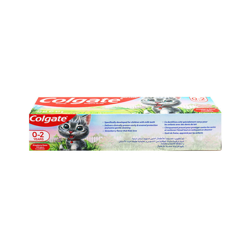 Colgate Kids Strawberry Toothpaste Cats 50ML 0-2 Years