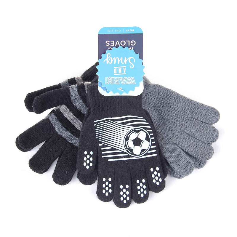 Boys 3Pk Magic Gloves