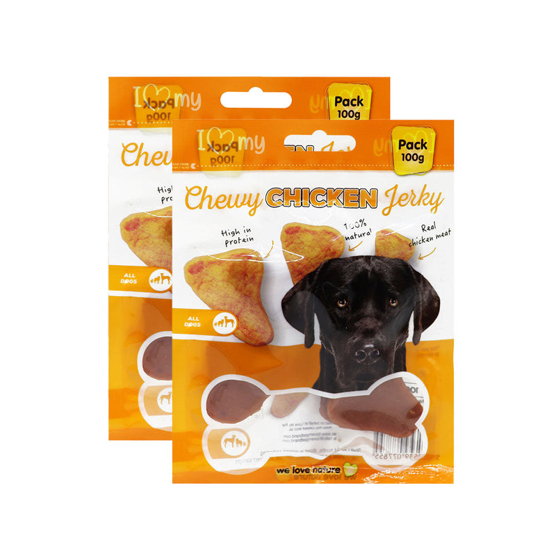 Chewy Chicken Jerky Dog Treat 100g