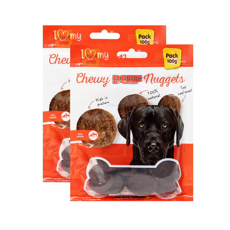 Chewy Beef Nuggets Dog Treat 100g