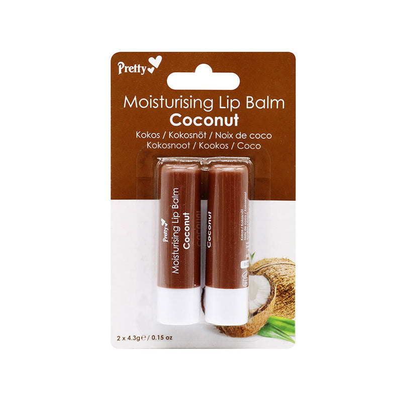 Pretty Moisturising Lip Balm Coconut 2Pack