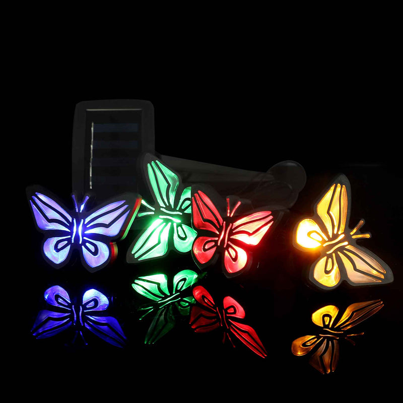 4 Stake Lights(400mah) Butterfly Daisy