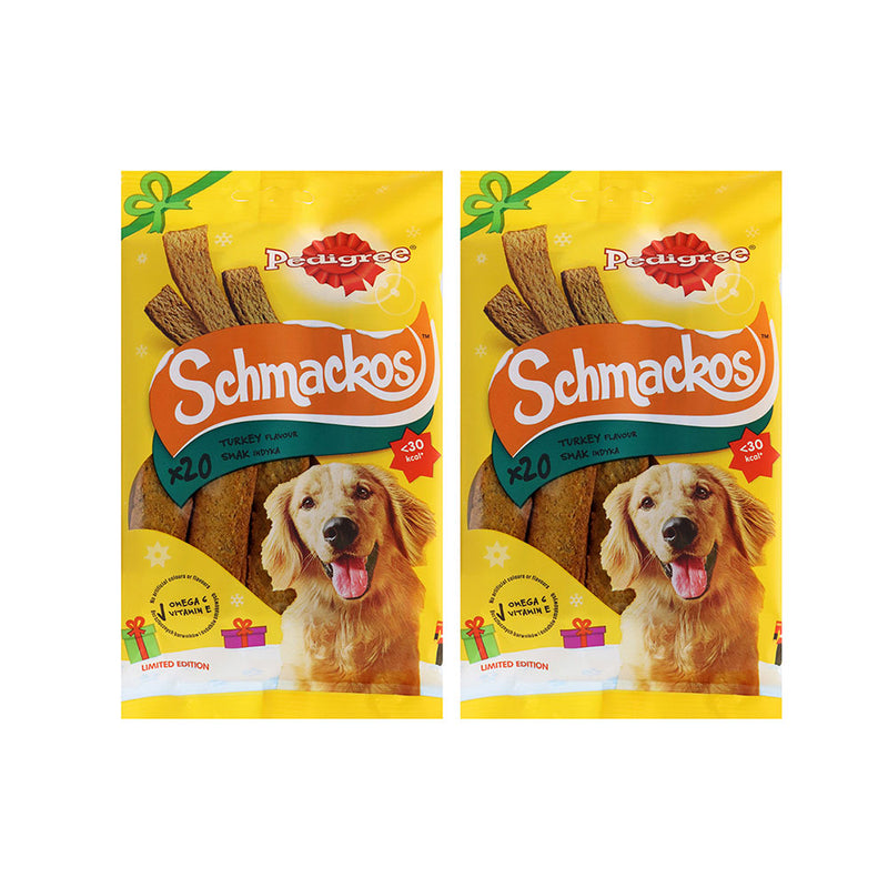 Pedigree Schmackos Dog Treats Turkey Flavour 20PK