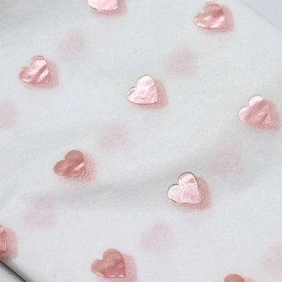 Pink Heart Foil Tissue Paper 3PK