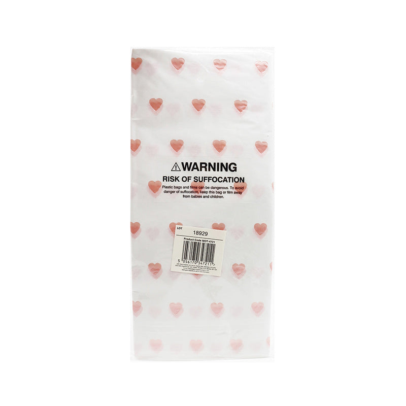 Pink Heart Foil Tissue Paper 3PK