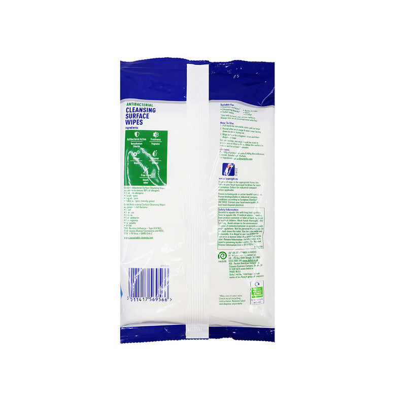 Dettol Antibacterial Biodegradable Cleaning Surface Wipes 30pcs