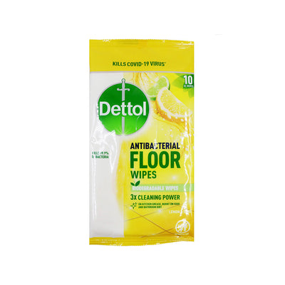 Dettol Antibacterial Floor Wipes Lemon & Lime 10XL