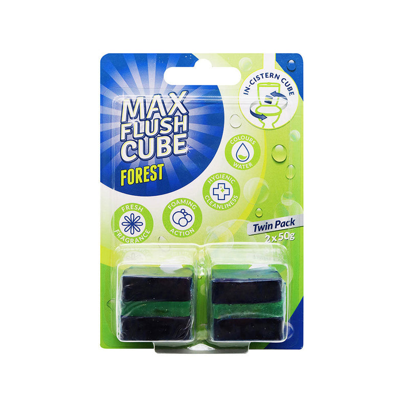 Max Flush Cube Forest Toilet Cleaner 2x50g