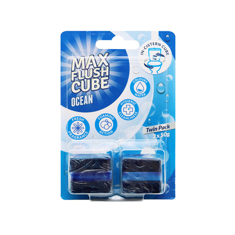 Max Flush Cube Ocean Toilet Cleaner 2x50g
