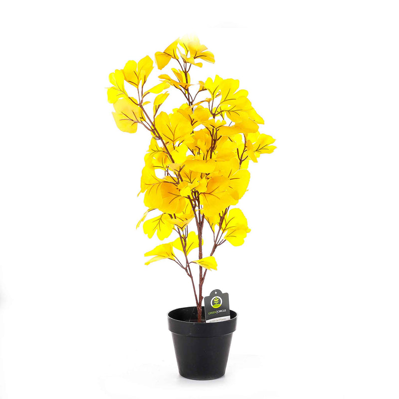 Artificial Yellow Gingko Leaf Plant 63cm
