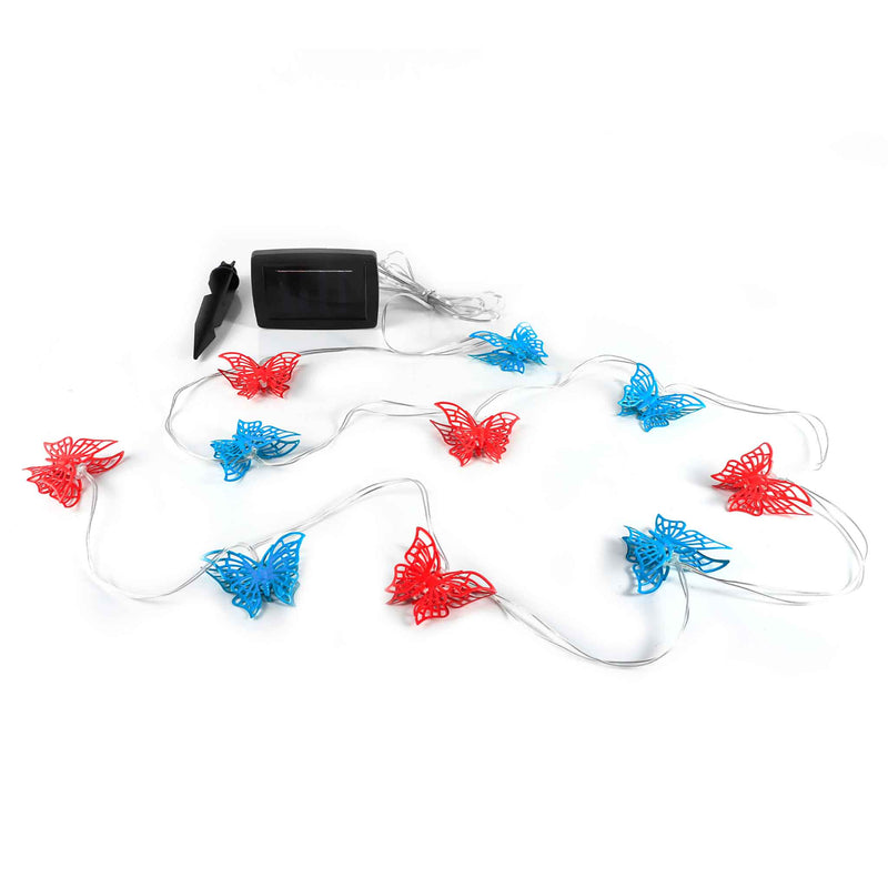 10 Metal Butterfly String Lights - Warm White