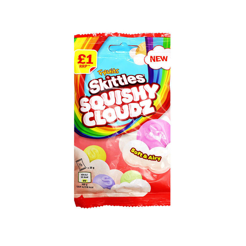 Skittles Squishy Cloudz Soft & Airy Sweets Bag