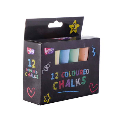 Coloured Chalk 12 PCS