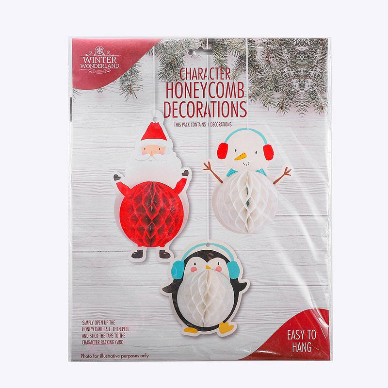 3 Hanging Character Decorations 35CM