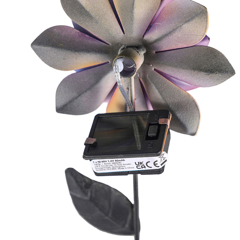 Metal Solar Flowers Stake Light Assorted Colours