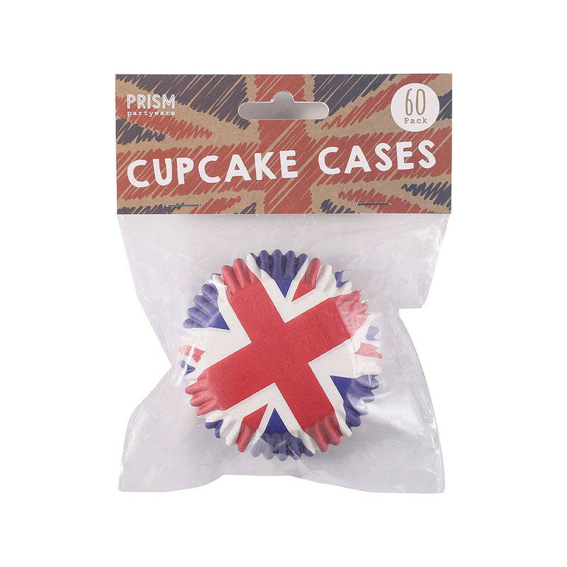 Union Jack Printed Cupcake Cases 60PC