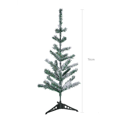 30Inch Snow Flocked Christmas Tree with Plastic Stand