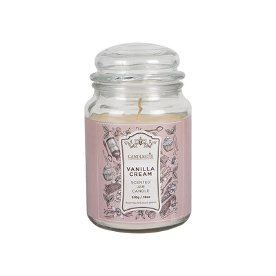 18Oz Scented Jar Candle Vanilla Cream 510g