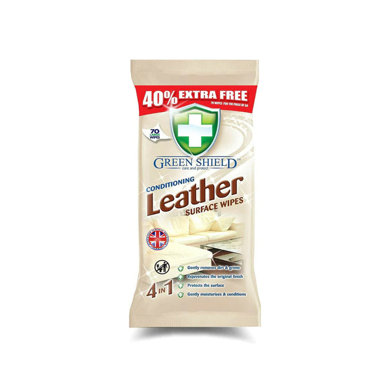 Green Shield Leather Surface Wipes 70S